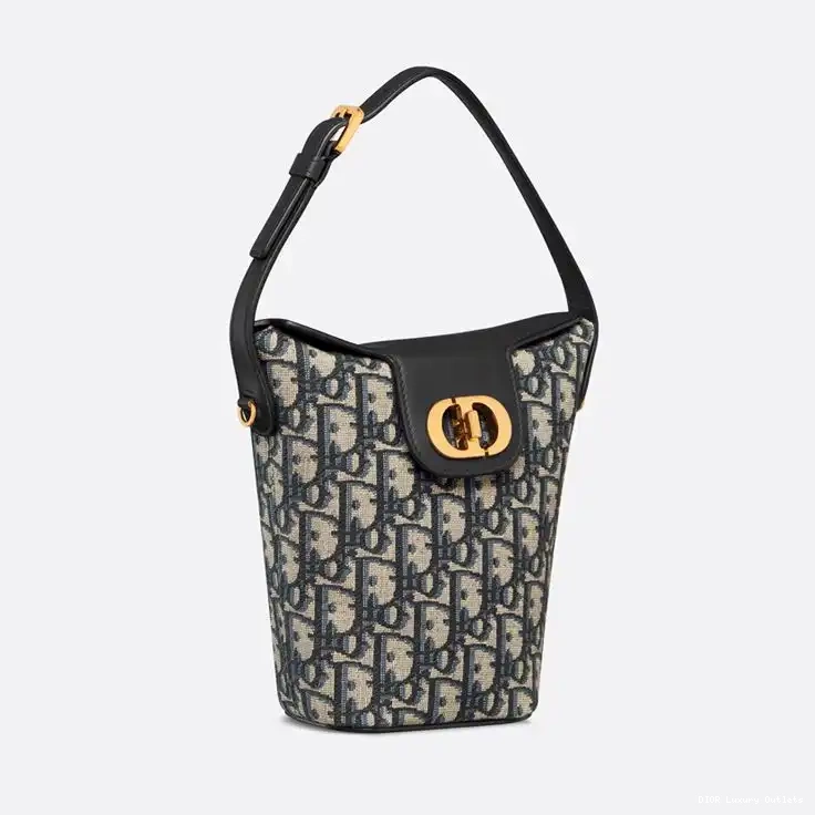 Cheap Motif Bag Amber Dior Mini Canvas Bucket Oblique Blue 0505 Luxury